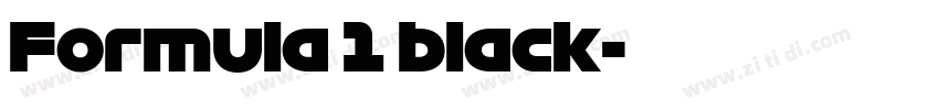 Formula 1 black字体转换